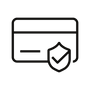 logo carte bancaire avec badge de confiance paiement sécurisé
